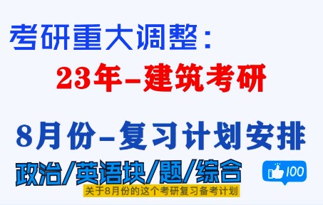 【考研规划】全网最全8月考研计划,如何高效复习,必须要调整复习策略哔哩哔哩bilibili