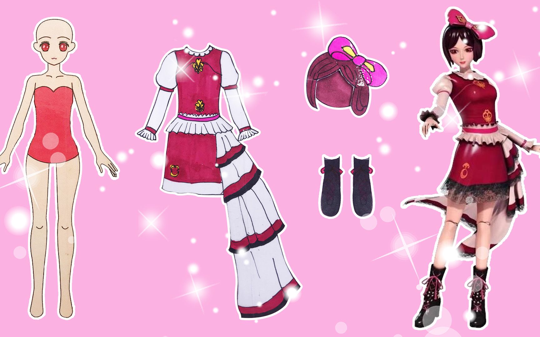 手工纸娃娃玩具:纸娃娃装扮,叶罗丽精灵梦菲灵仙子