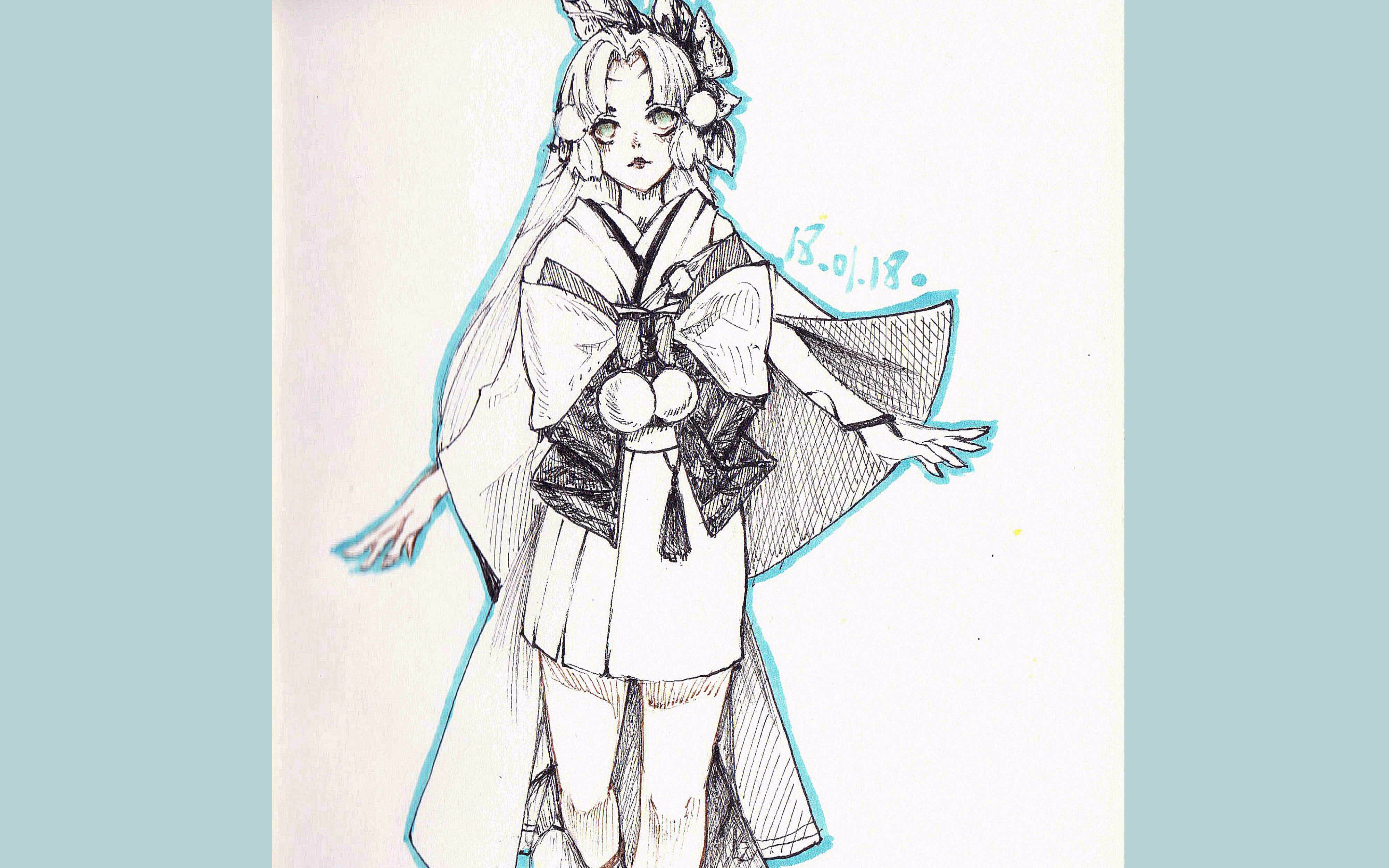 【每日一画】5,雪女