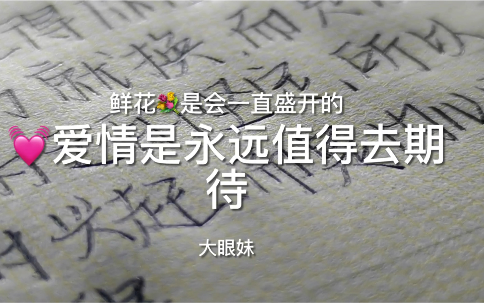 【手写声控】你要相信你会遇到好人,爱情是可以永远值得去期待!