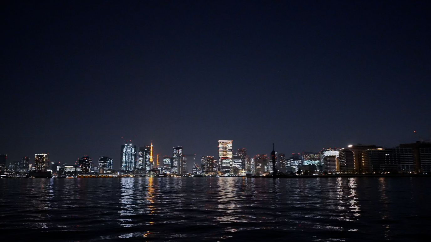 【4k】东京丰州市场海景区夜晚散步 日本街景> 东京>