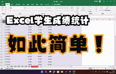 Excel案例——学生成绩统计哔哩哔哩bilibili