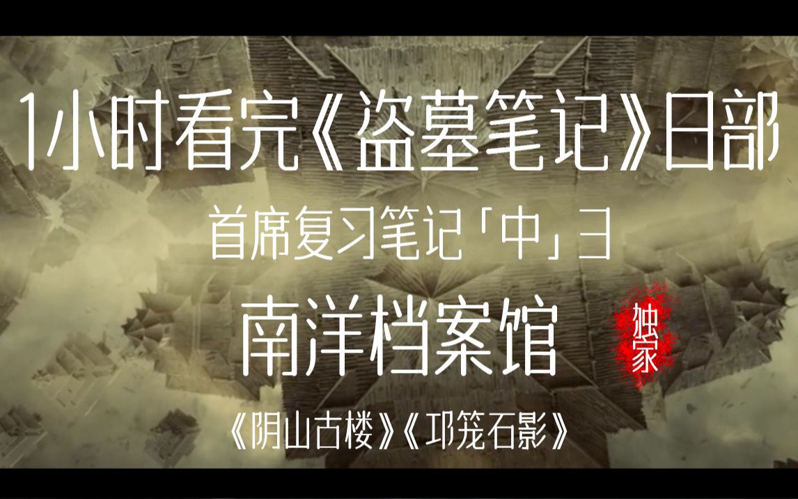 盗墓笔记阅读顺序故事梗概大纪年「中」南洋档案馆独家《阴山古楼》《邛笼石影》恐惧之面哔哩哔哩bilibili