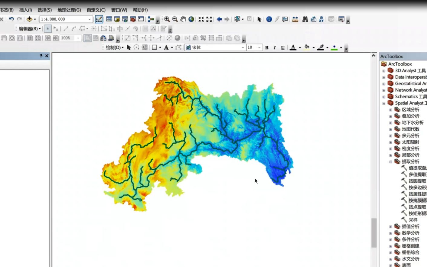 arcgis软件制作流域图哔哩哔哩bilibili