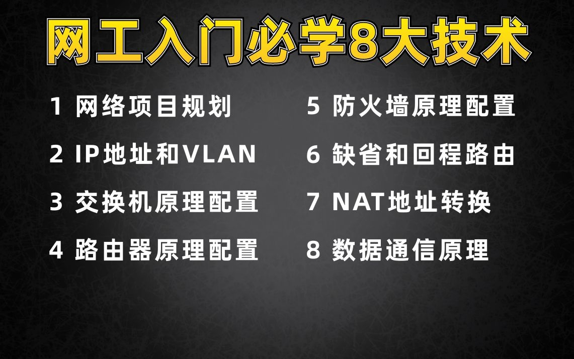 网络工程师入门必学8个实用的网络技术,可快速入门网络工程师!哔哩哔哩bilibili