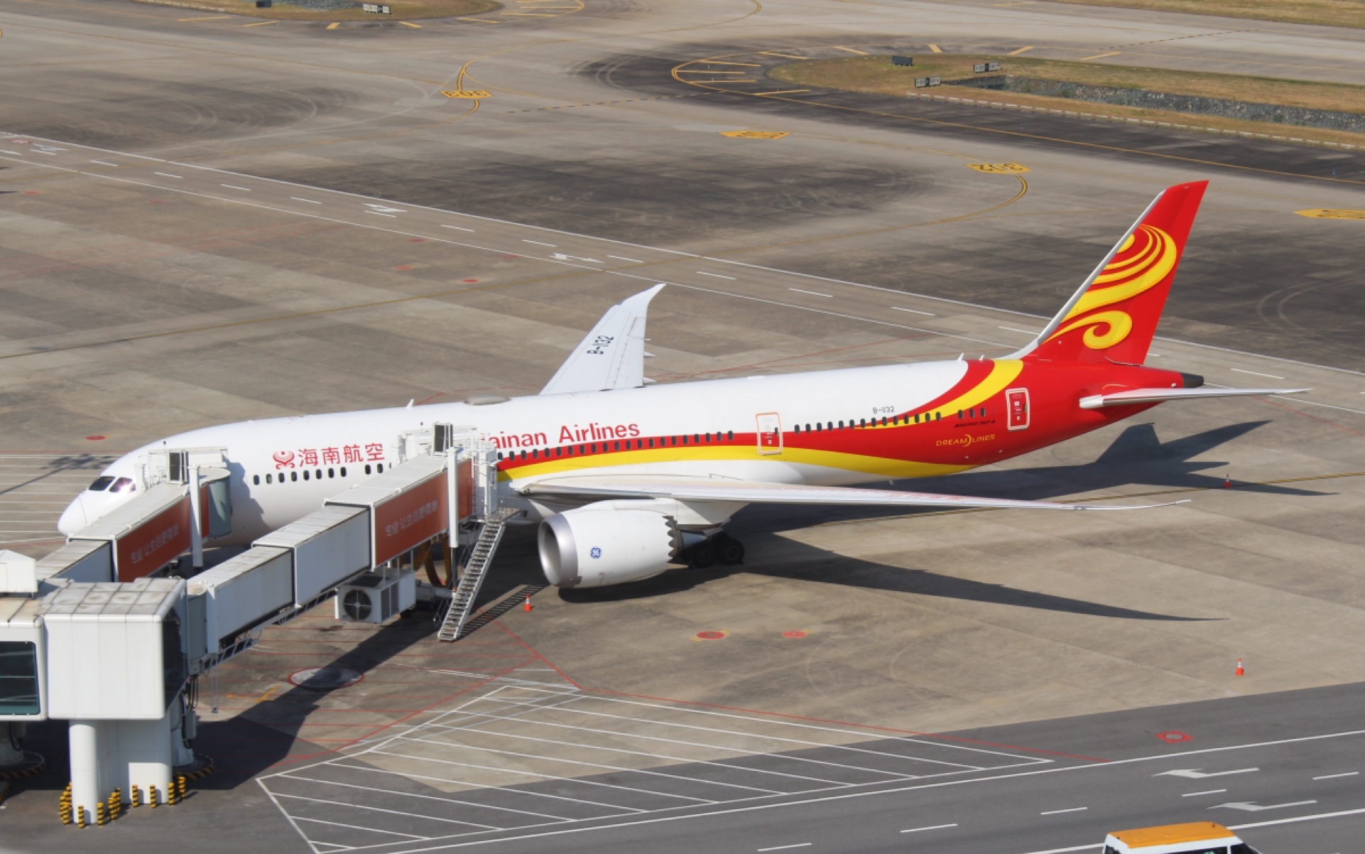 hu7394 海南航空b787-9 b-1132 杭州萧山国际机场24号跑道起飞前往