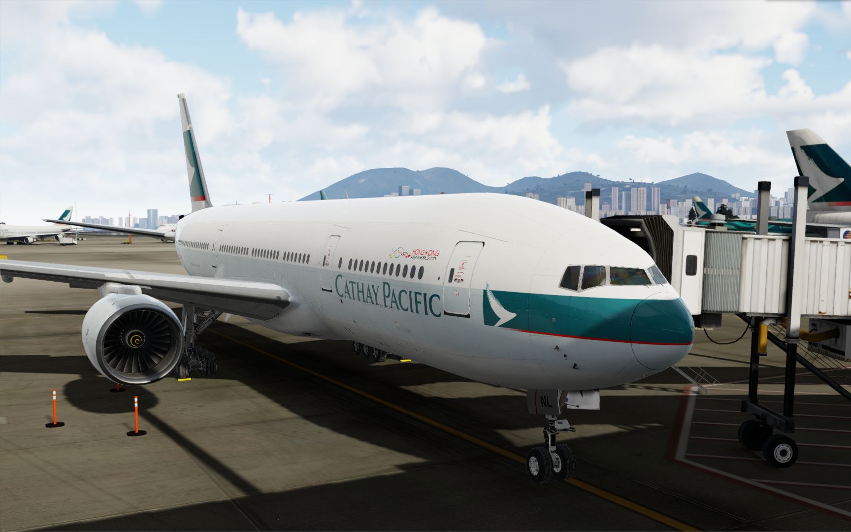 【prepar3dv5】国泰航空777-200er香港启德进近过程_哔哩哔哩bilibili