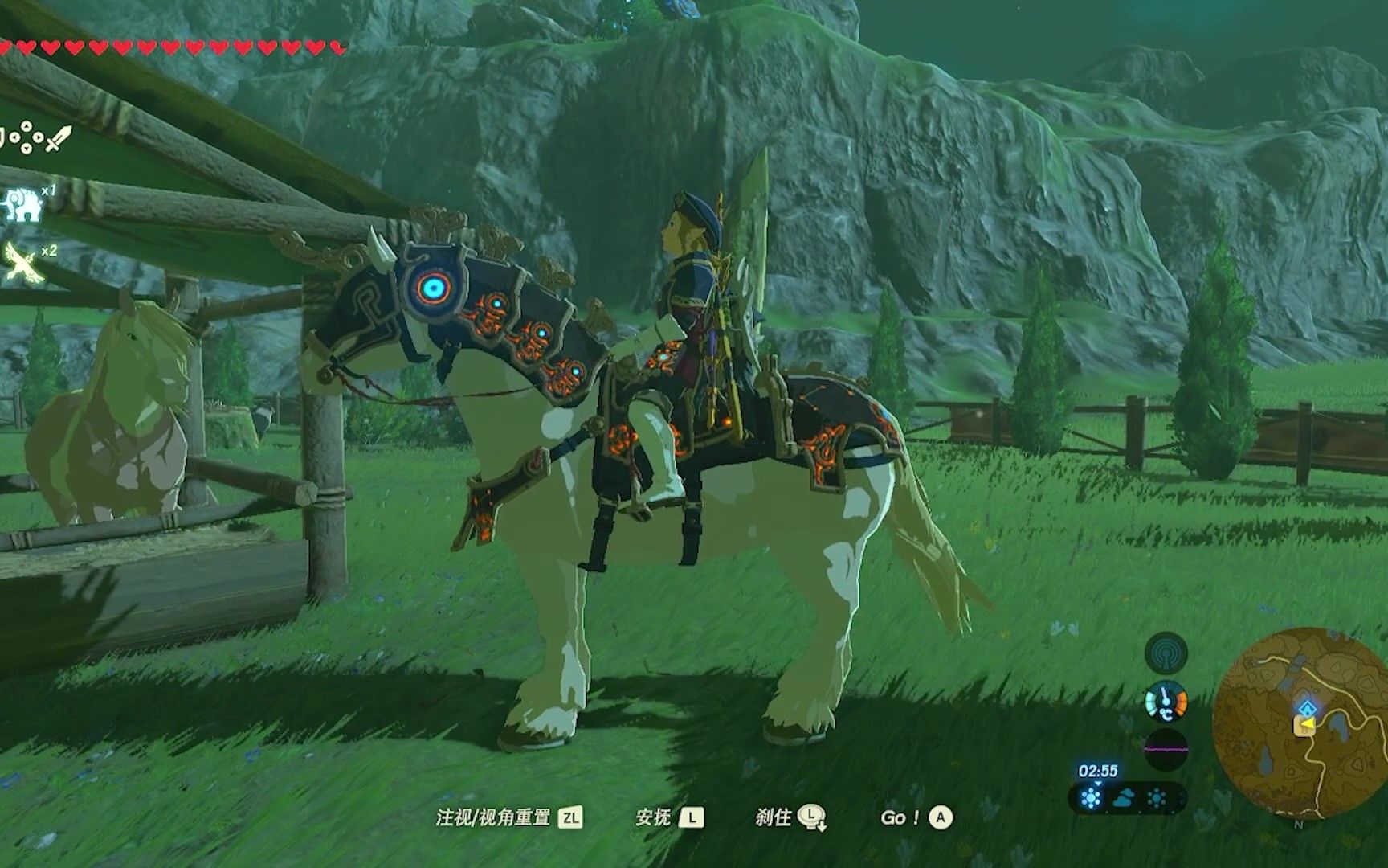 【塞尔达传说旷野之息】驯服了公主坐骑的后代白马,顺便将古代马具