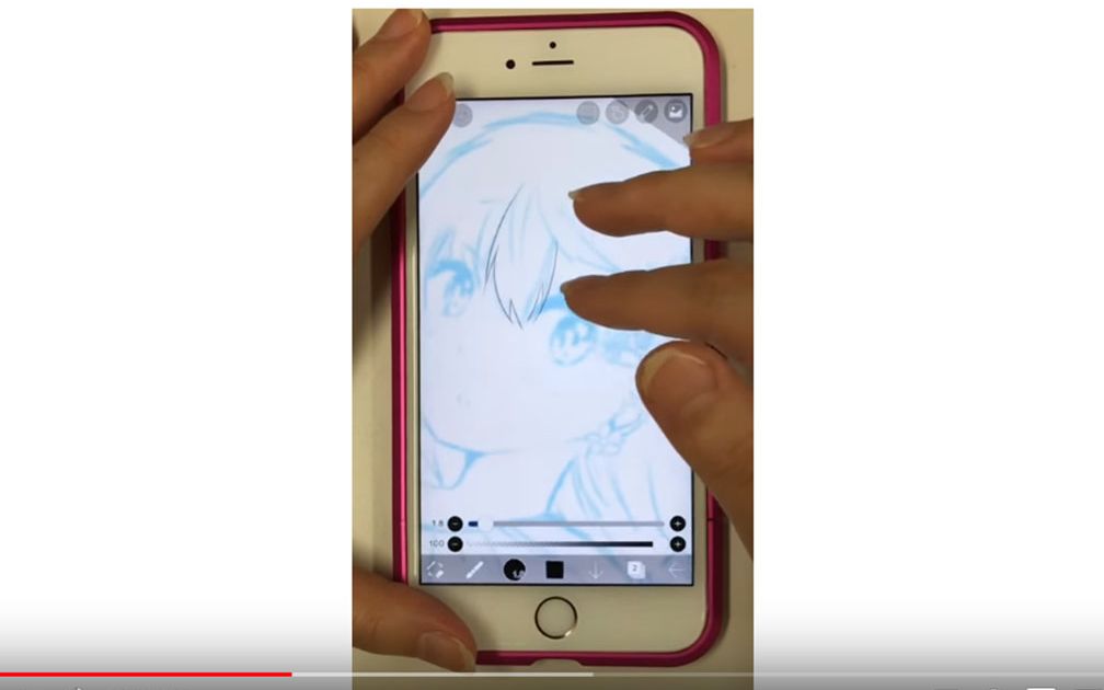 神奇的手指画师misa教你在手机软件上绘画的时候如何用手指勾线老牛掰