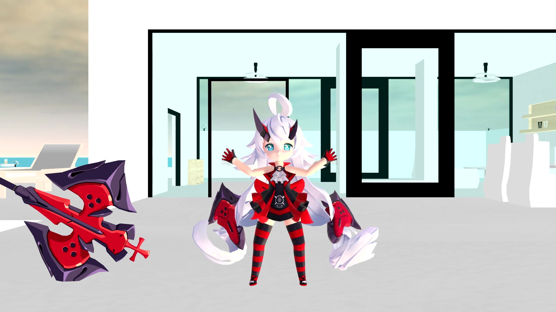 儿童节给女儿买了一把仿犹大,她开心的跳起了皮卡丘