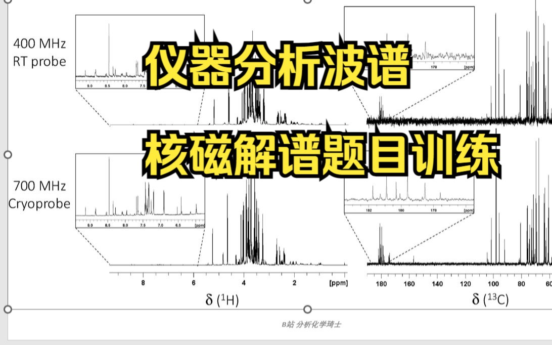 【仪器分析波谱】核磁共振解谱题目训练哔哩哔哩bilibili