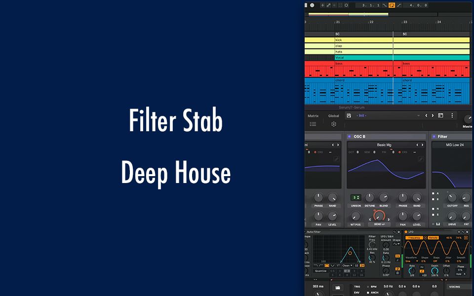 Stab的自动滤波方法Deep House《声音设计》 Ableton Live Serum哔哩哔哩bilibili