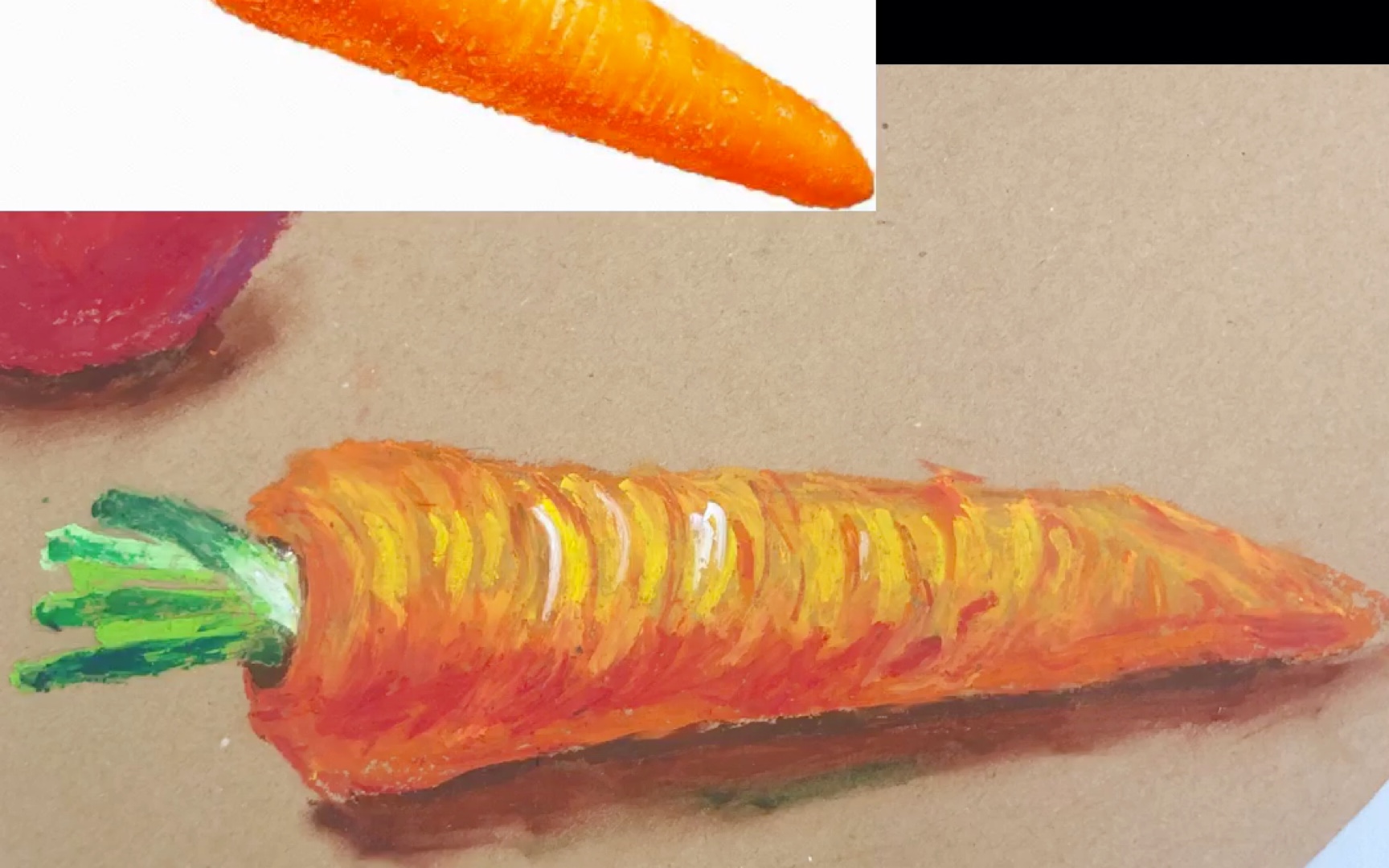 【油画棒手绘】胡萝卜教程_哔哩哔哩 (゜-゜)つロ 干杯~-bilibili