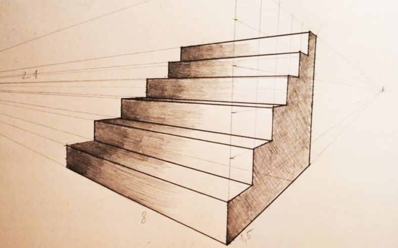 兩點透視樓梯的超詳細畫法只能幫大家到這裡了