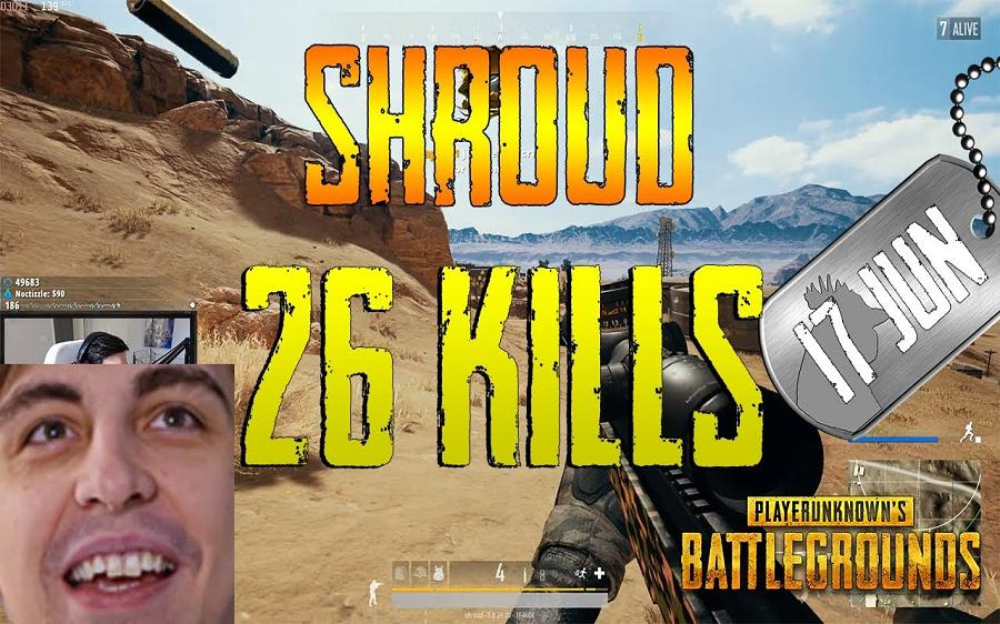 绝地求生:ak awm shroud 26杀 单排吃鸡录像