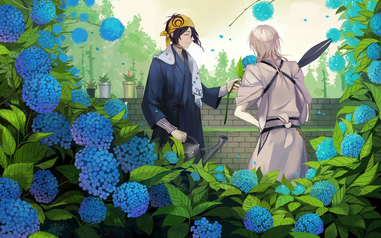 no title 刀剑乱舞 三日月宗近 鹤丸