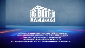 Download Video: 【BB26】老大哥 第26季 Live Feeds 倒计时 源码录制