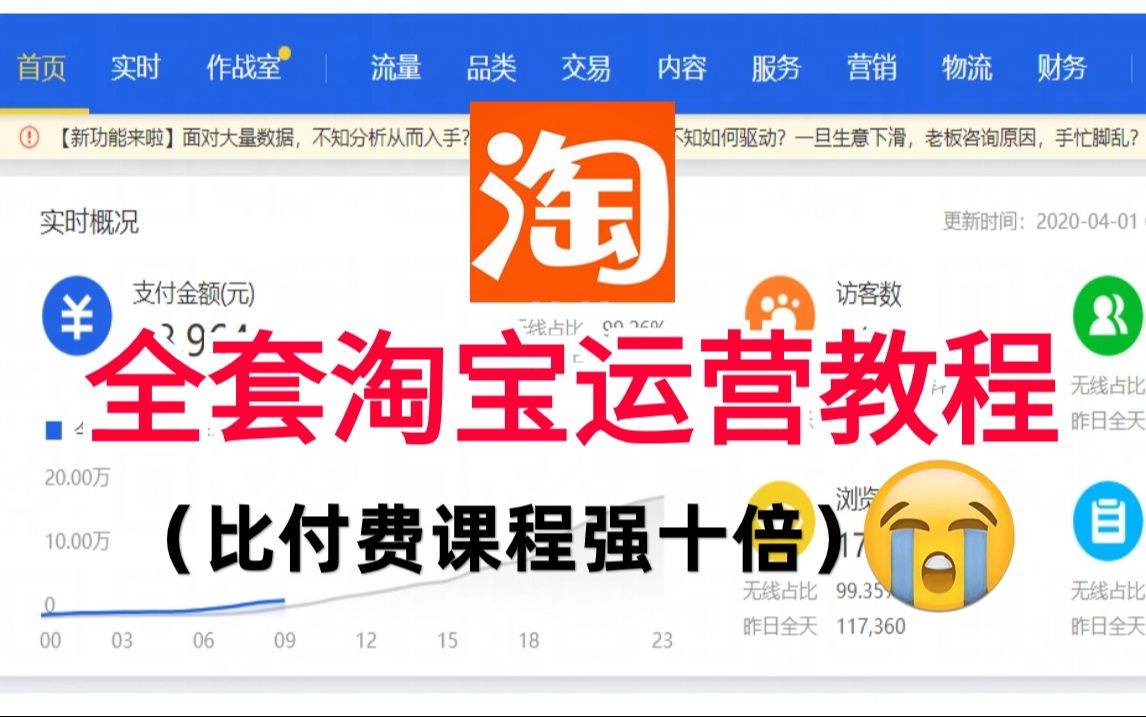 [图]【全289集】比付费还强10倍的全套淘宝运营自学教程，全程通俗易懂，资深运营师手把手教你打造TOP级店铺，别再走十年弯路！