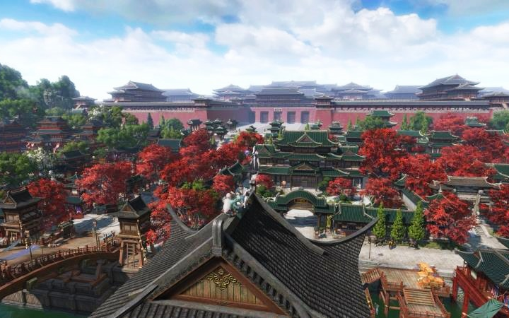 逆水寒ol二测顶级画质地图汴京主城市井气息