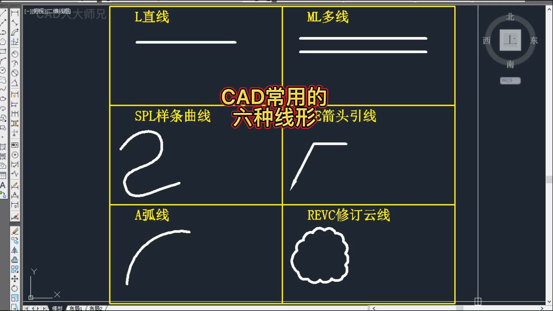 CAD必须学会的常用六种线型哔哩哔哩bilibili