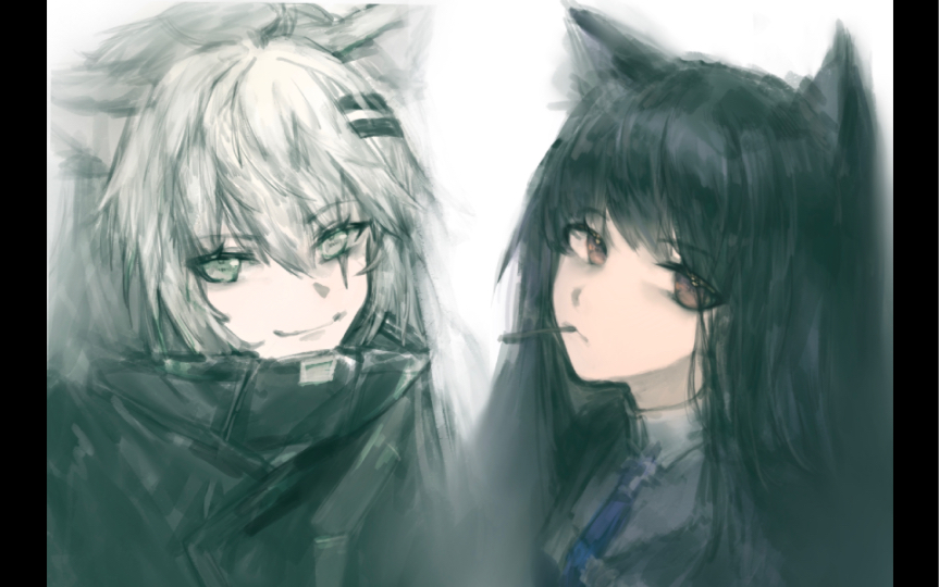 【绘画过程/明日方舟/双狼组】