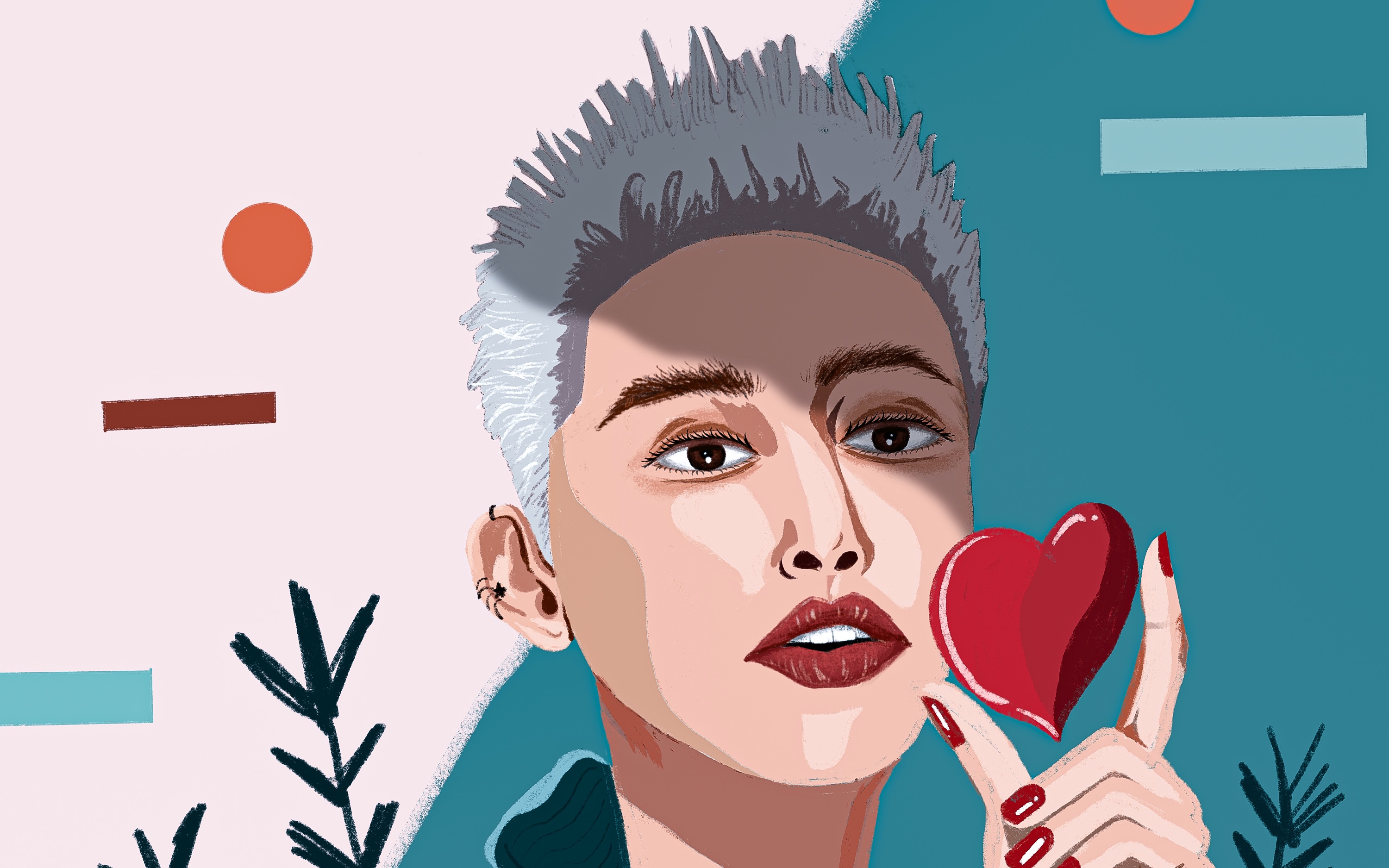 【procreate】画海报挑战 欧美短发女生 绘画过程