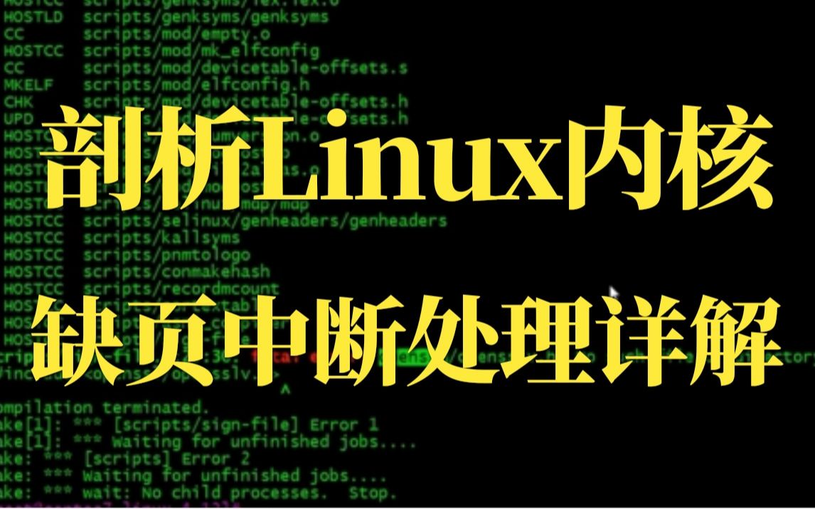 [Linux Kernel]剖析Linux内核《缺页中断处理》哔哩哔哩bilibili