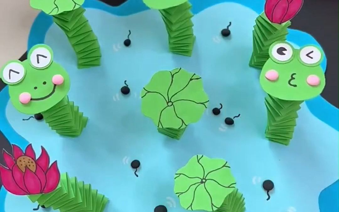 【一起来做手工 - 折纸/剪纸】青蛙与蝌蚪!