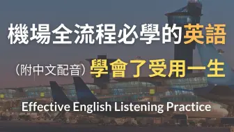 下载视频: 2024年机场英语，掌握了够用一生｜订飞机票/登机手续/托运行李/安全检查/飞机上的英语/转机/取行李/过海关｜机场全流程英语｜机场必备英文