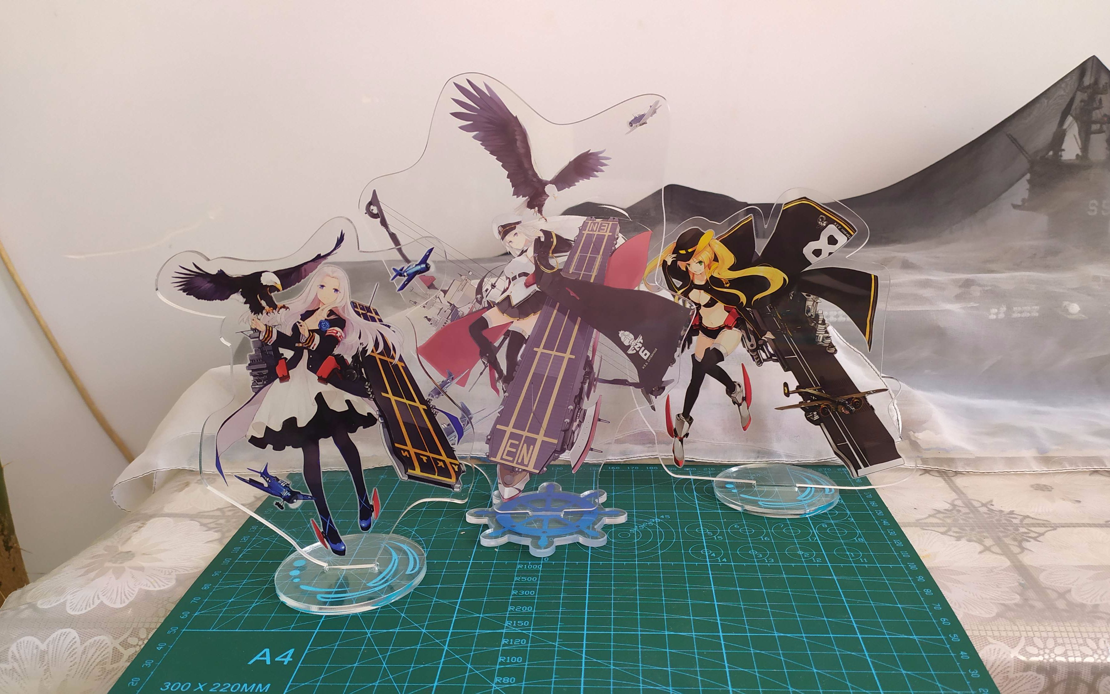 碧蓝航线约克城级三姐妹双面立牌好看诶