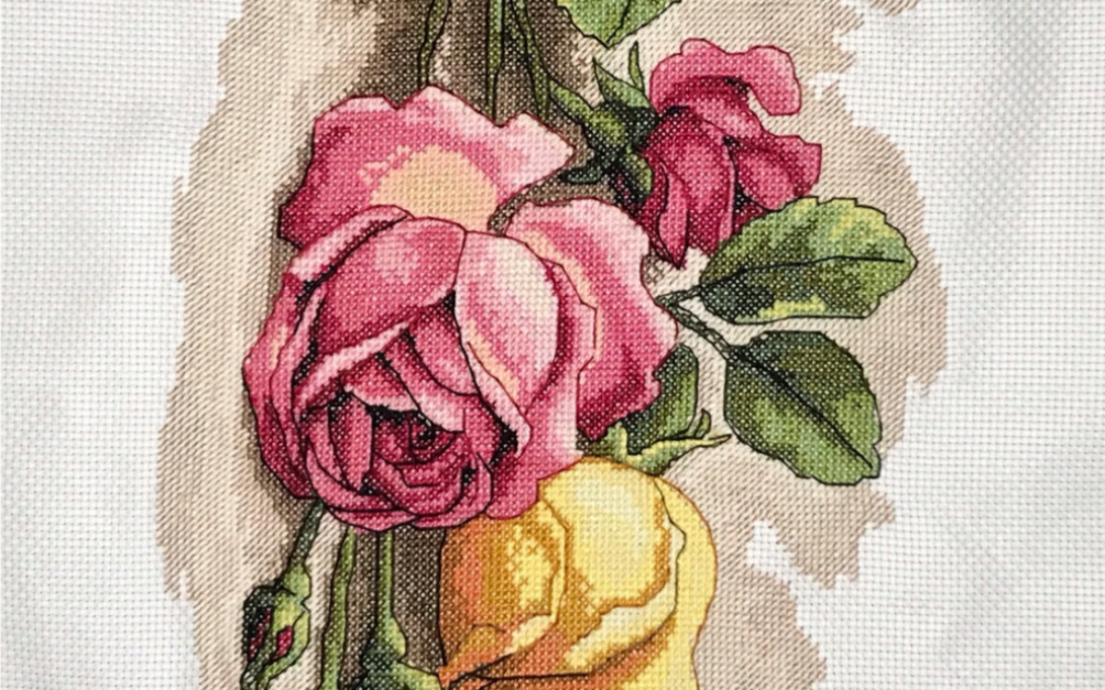 十字绣《素雅玫瑰》