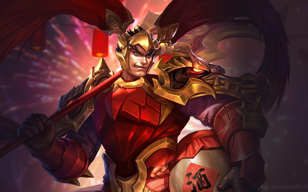 传说对决体验服吕布皮肤守岁门神