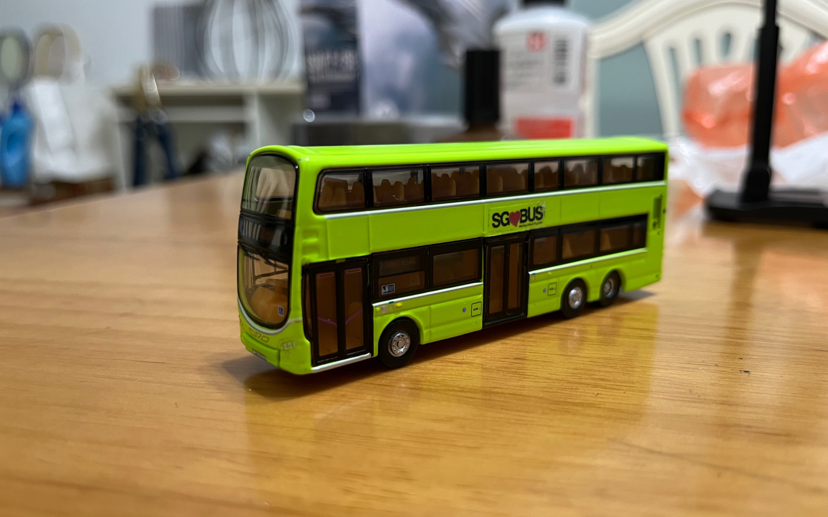 tiny 新加坡绿皮双层大巴开箱 b9tl bus green
