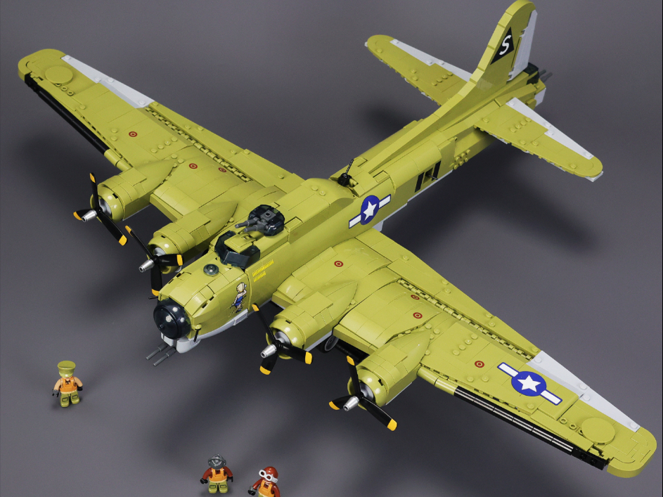 二战传奇空中巨舰!b17g空中堡垒轰炸机