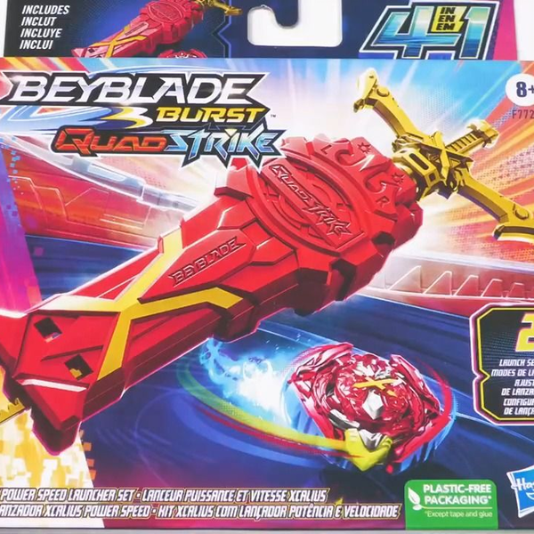 Beyblade Burst QuadStrike Lançador Potência e Velocidade - Xcalius