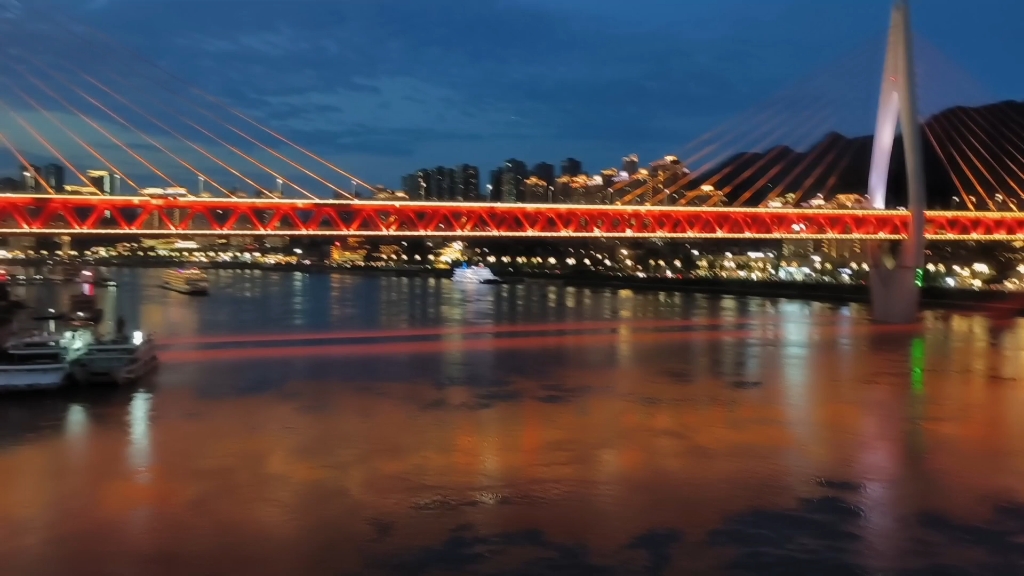 重庆长江索道夜景