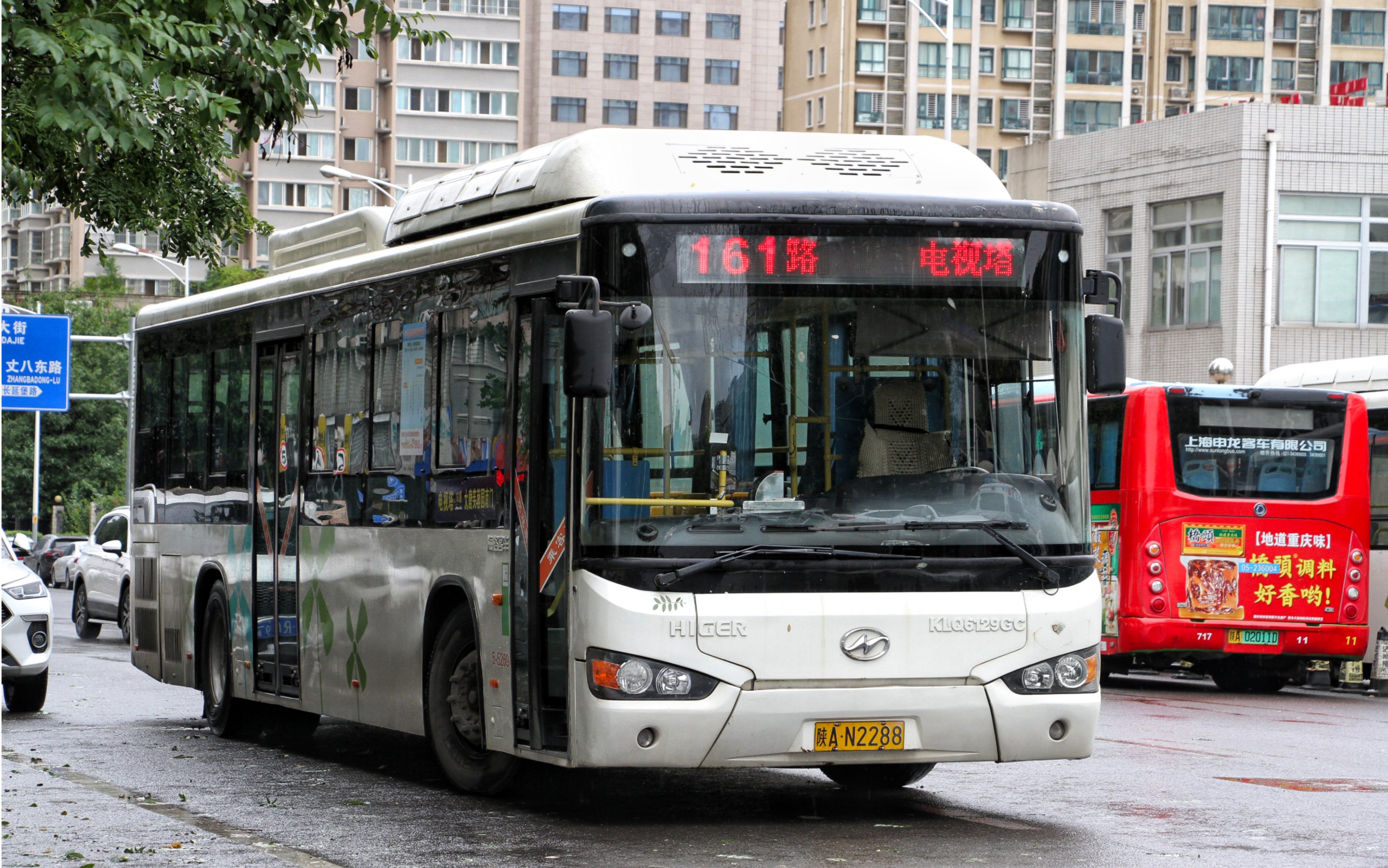 西安公交161路海格klq6129gce4发动机启动及怠速声浪实录