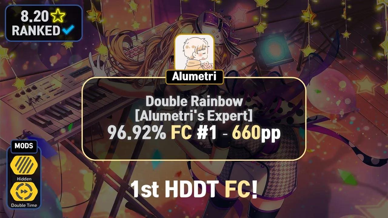 [图]Alumetri | Poppin'Party - Double Rainbow [Alumetri's Expert] 96.92% | 1st HDDT F