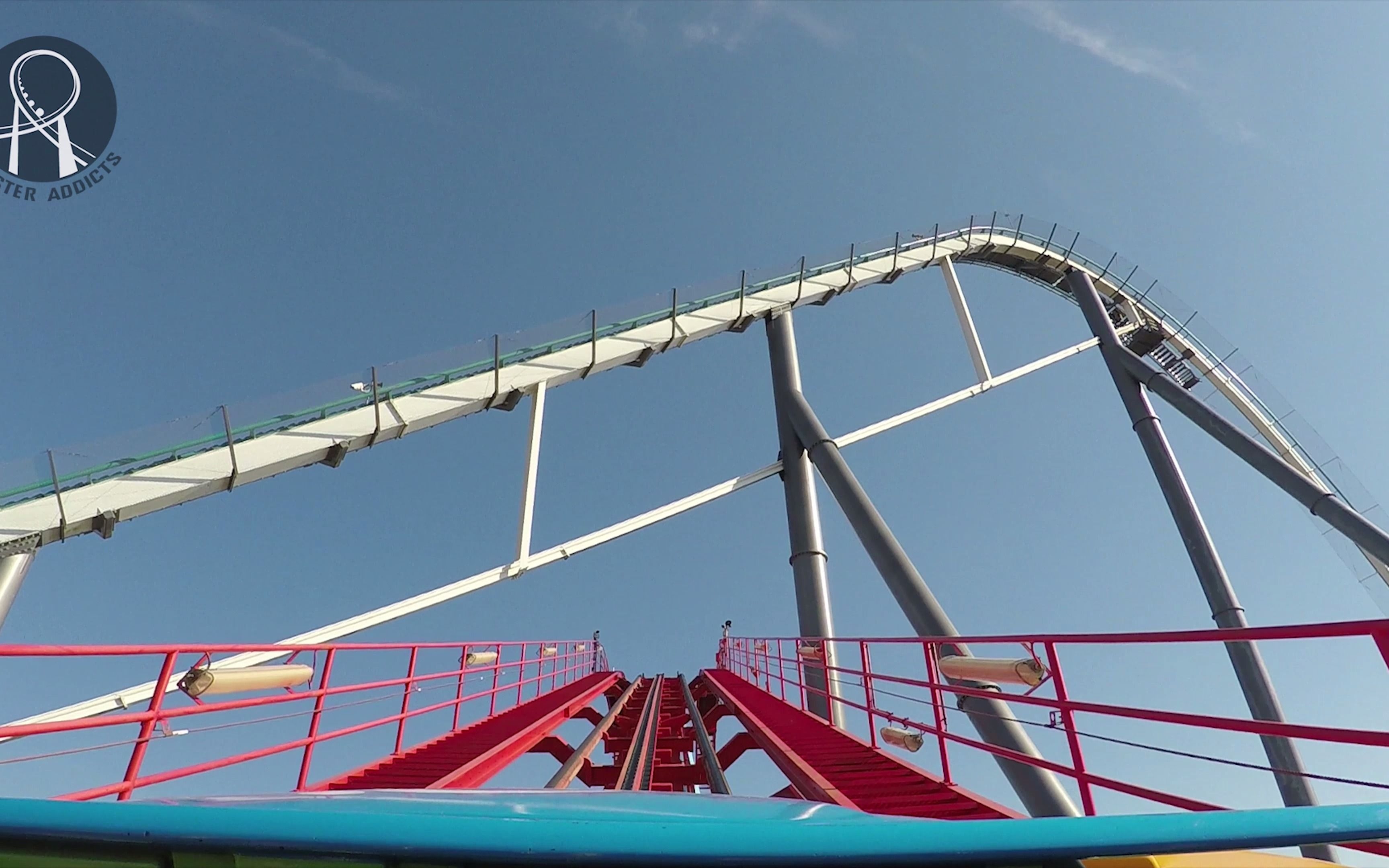 【4k】第一视角:龙可汗(dragon khan)过山车|西班牙冒险港主题公园