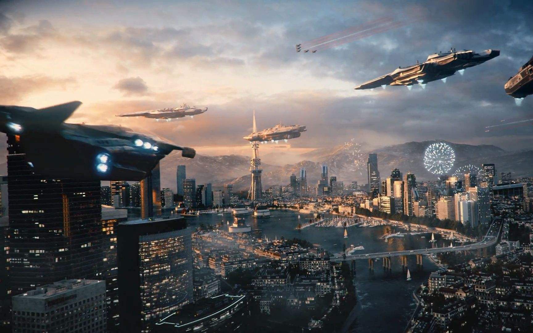 使命召唤13无限战争任务片段-飞船大战_哔哩哔哩_bilibili