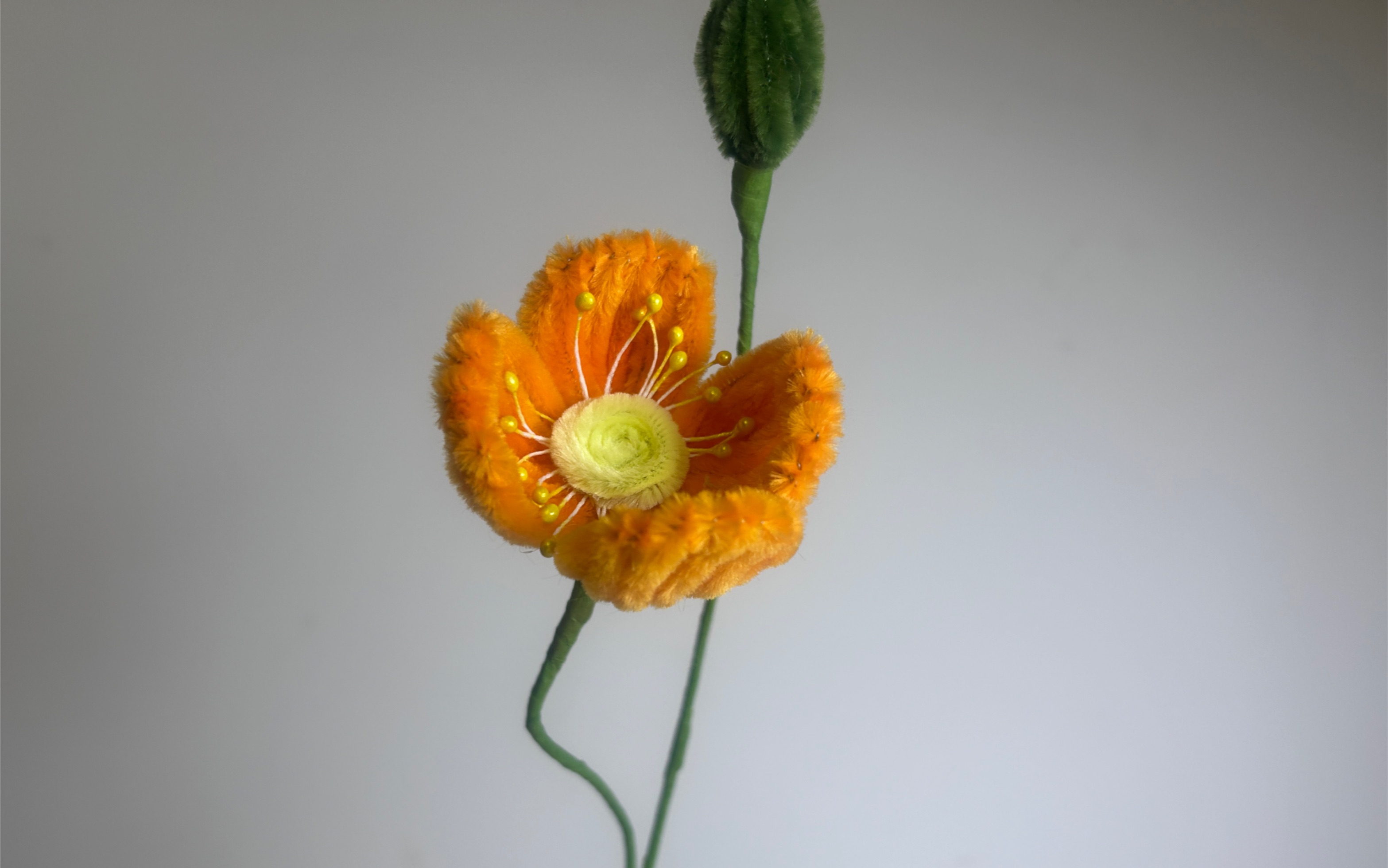 扭扭棒虞美人花苞教程简单易学