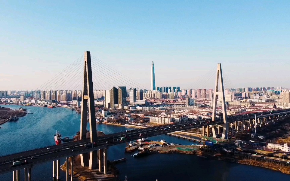 【航拍】天津海河大桥