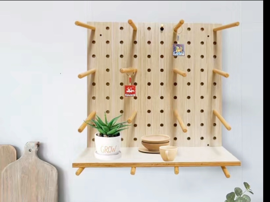 《创意家居装饰:洞洞板收纳墙!》