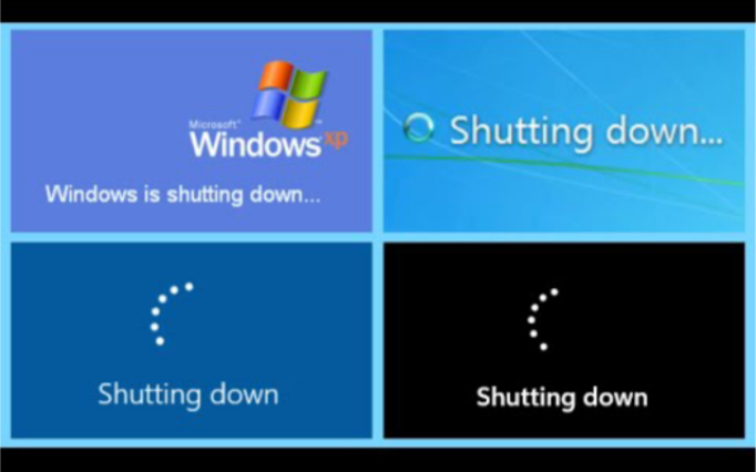 历代Windows关机界面哔哩哔哩bilibili