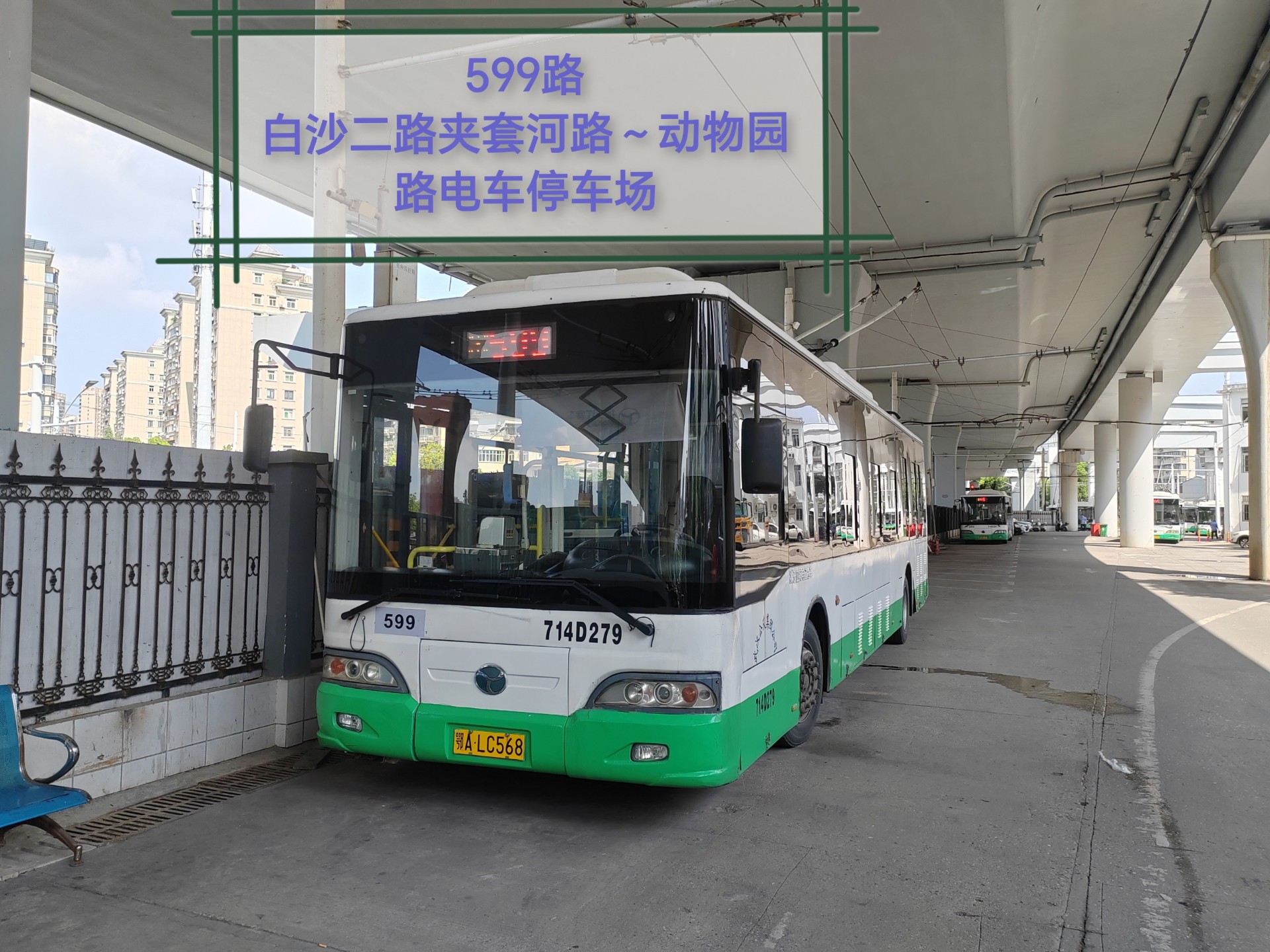 武汉公交599 白沙二路夹套河路～动物园路电车停车场