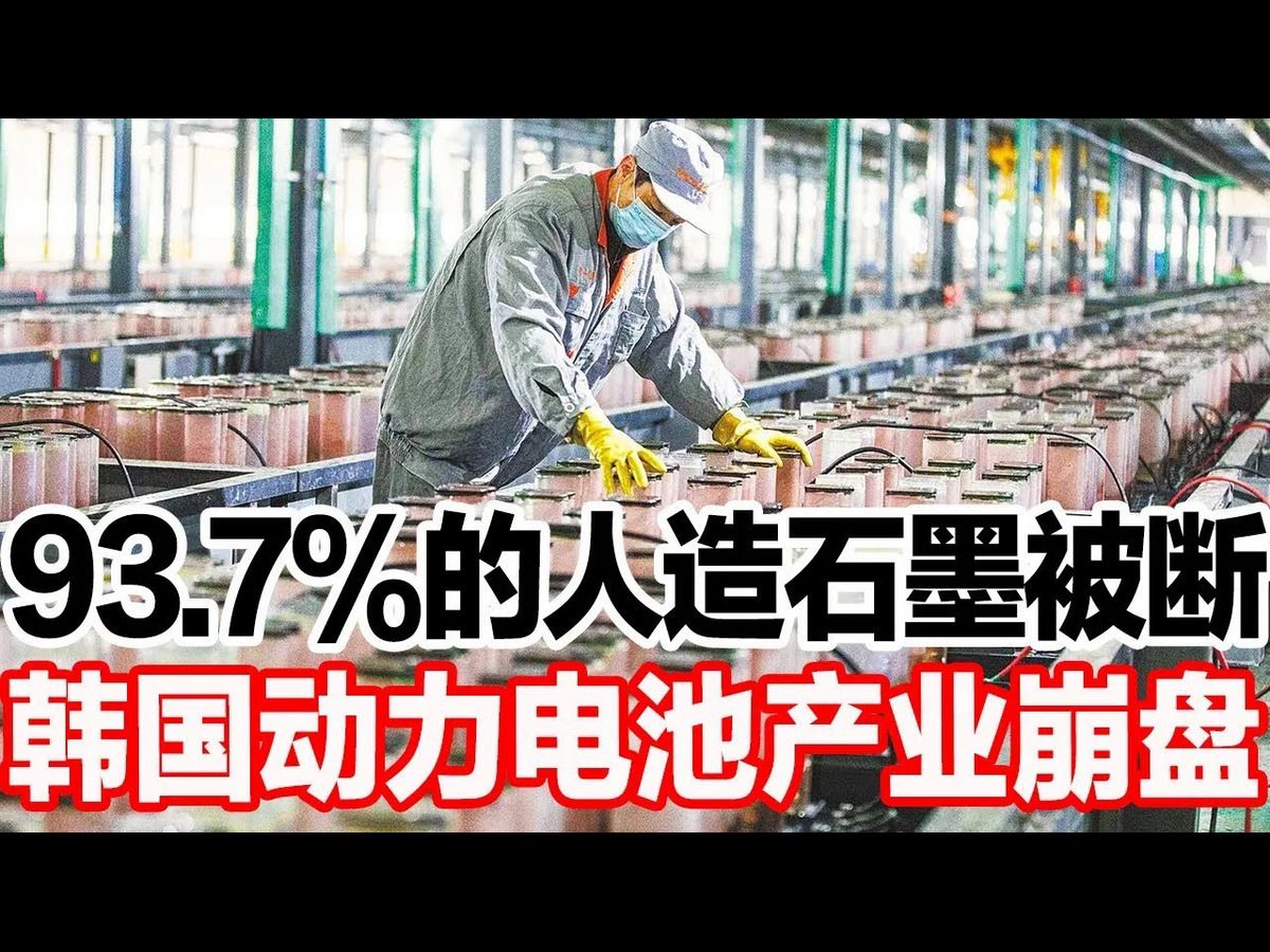 93.7%的人造石墨被断,韩国动力电池产业崩盘哔哩哔哩bilibili