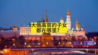 大俄上层的子女都在哪？