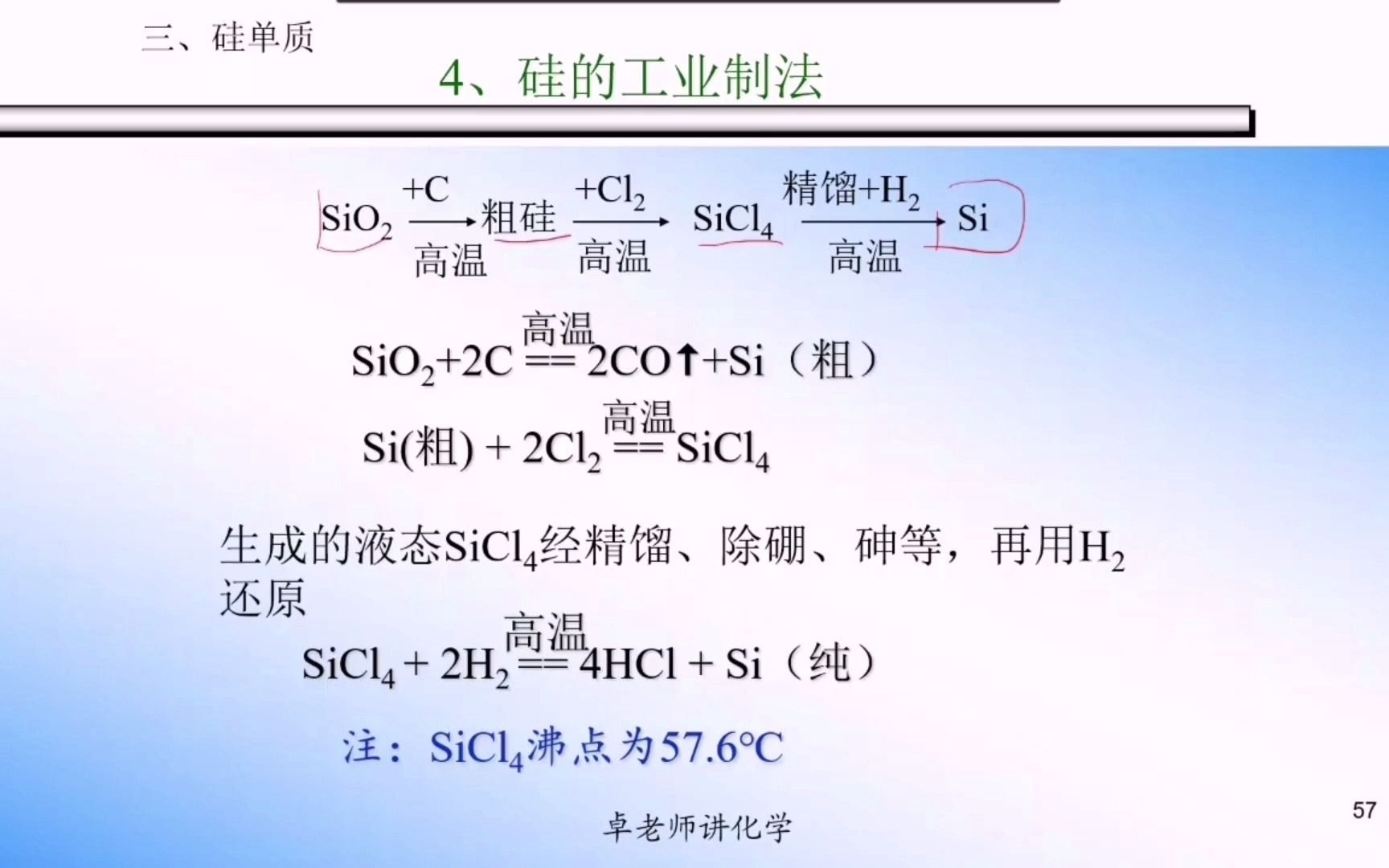 159 硅单质的物理化学性质及工业制法哔哩哔哩bilibili