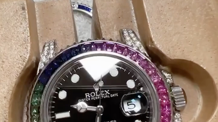 腕表后镶钻,精工镶钻,彩虹圈,莫桑圈,各种颜色系列手表