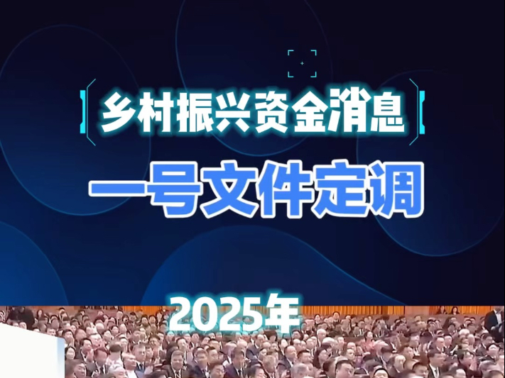 乡村振兴金消息,一号文件定调,2025乡村振兴补助资金#乡村振兴 #亚冬助威团 #最新消息哔哩哔哩bilibili